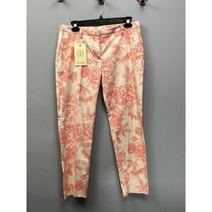 True Royal Pants Women's Size 6‎ (42) Floral Italian Tapered Leg Cropped NEW